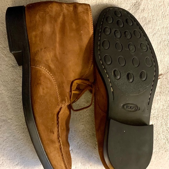 Men’s, 9, Tods Sienna Brown Suede Booties, EUC! main image 4